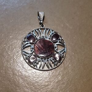 Elegant Silver and Purple Pendant